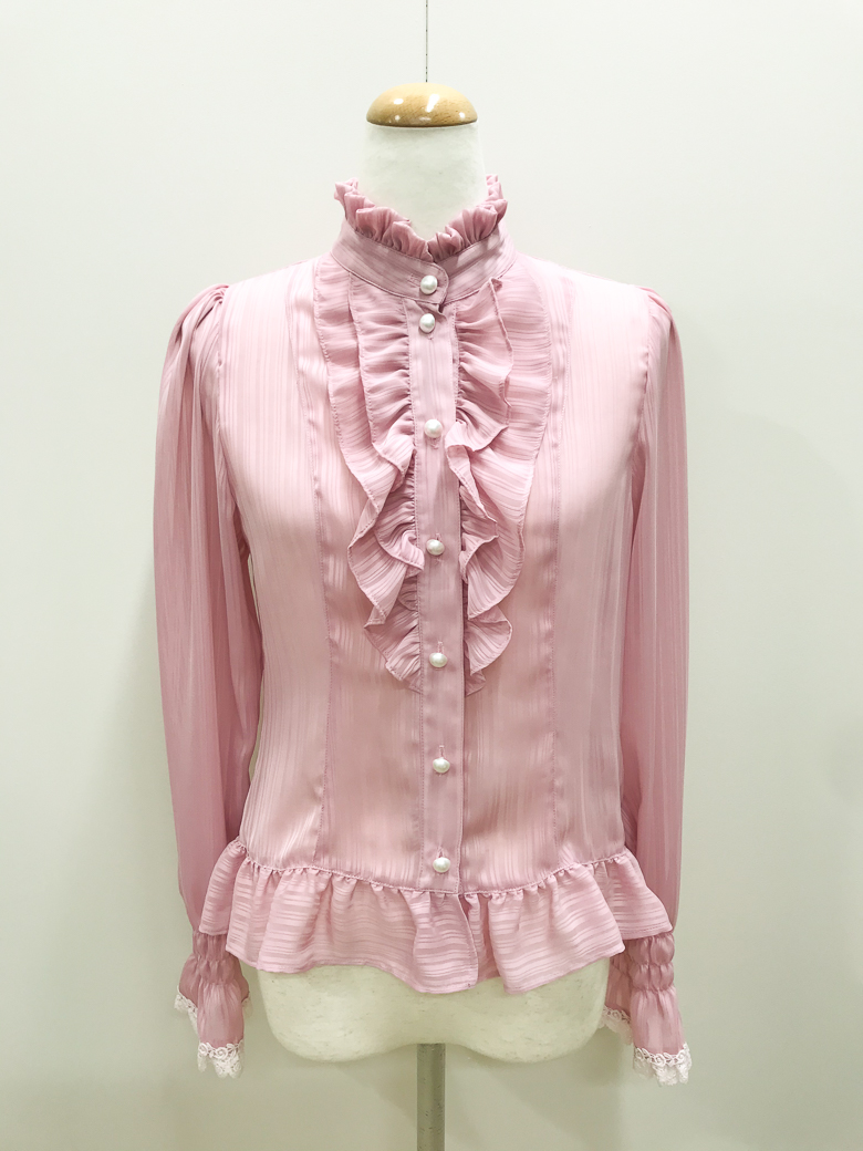 Angelic pretty ストライプシフォンブラウス サックス