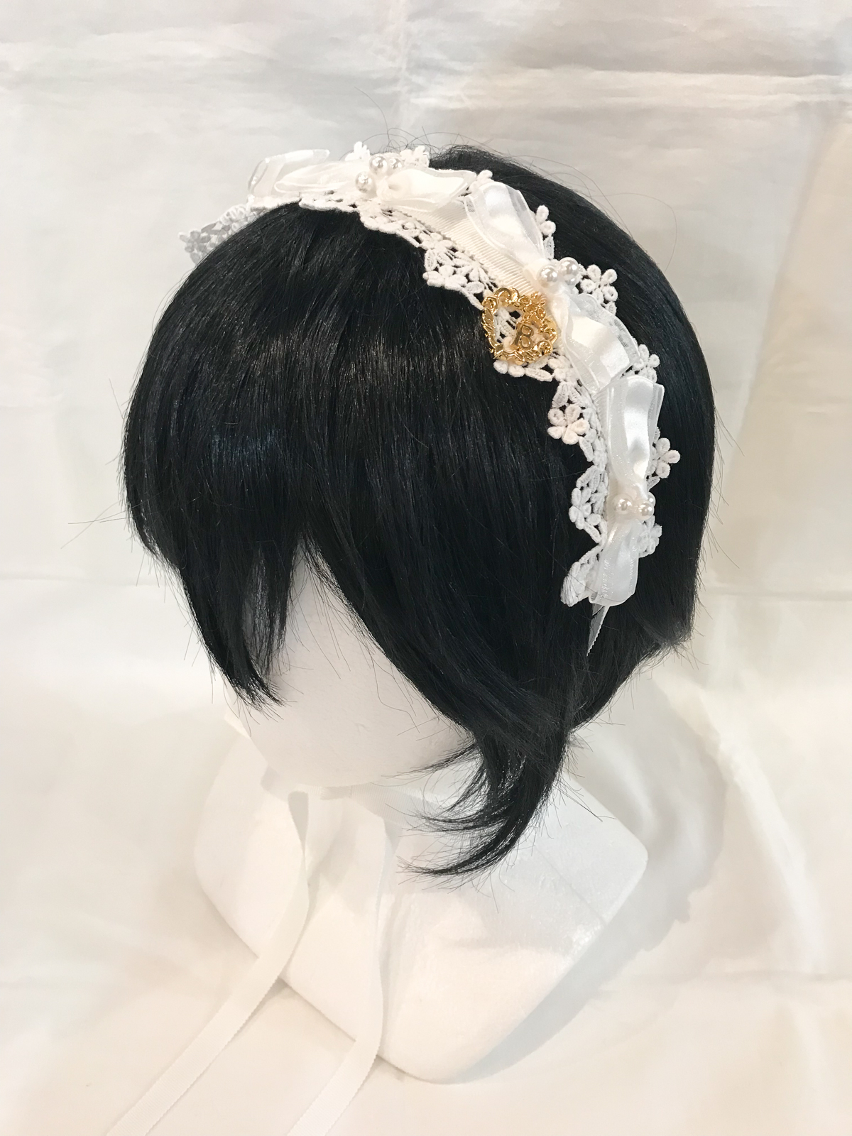 春夏新作 かぎ針♡お花畑のヘッドドレス(BU) ヘアアクセサリー