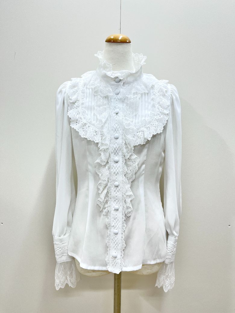 新品】Snow White♡レースアップ立ち衿ブラウス 黒 | www.ibnuumar.sch.id